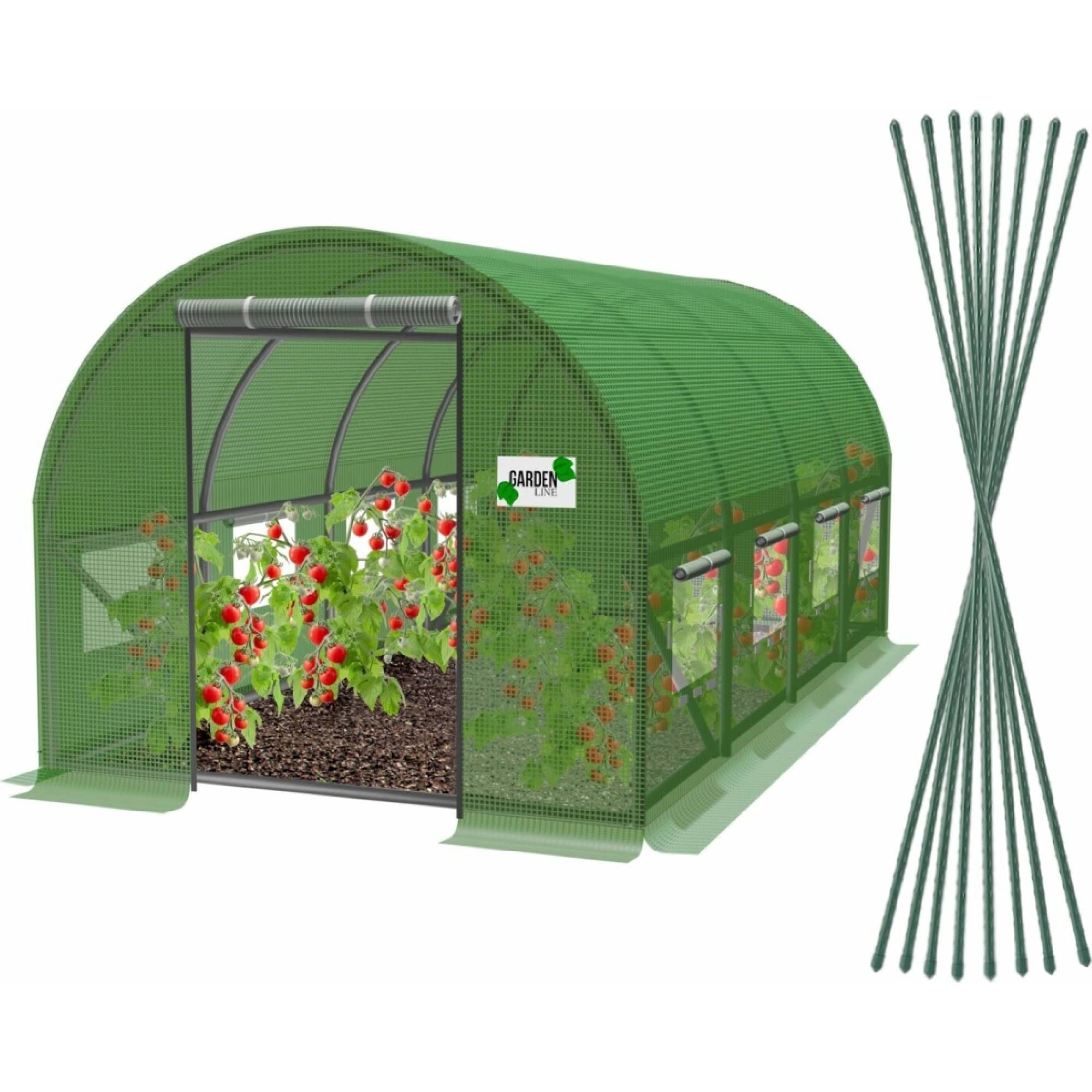 Záhradný fóliovník 6x3m, zelený | 18m2