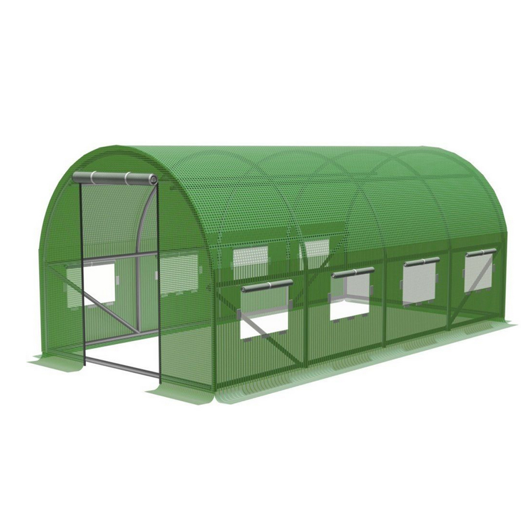 Záhradný fóliovník 6x3m, zelený | 18m2