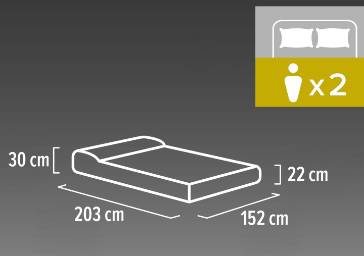 Nafukovací matrac s pumpou, 203x152x30cm, čierny | Bestway