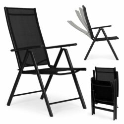 Skladacie záhradné kreslá WR1652, 4ks, čierne | MultiGarden