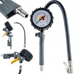 Pištoľ na hustenie pneumatík s manometrom, 75mm | PM-PDPM-2T
