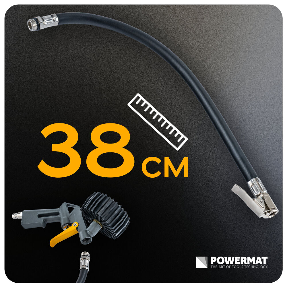 Pištoľ na hustenie pneumatík s manometrom, 75mm | PM-PDPM-2T