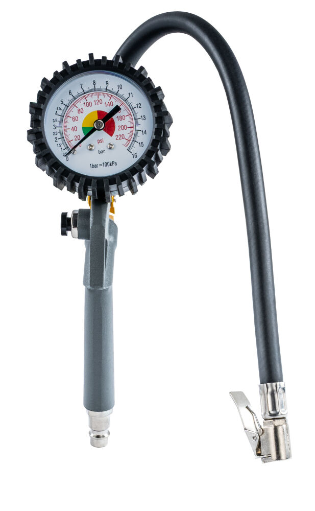Pištoľ na hustenie pneumatík s manometrom, 75mm | PM-PDPM-2T