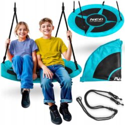 Záhradná hojdačka bocianie hniezdo Swingo, 100cm, modrá | Neo-Sport