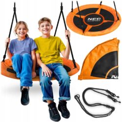 Záhradná hojdačka bocianie hniezdo Swingo, 100cm, oranžová | Neo-Sport