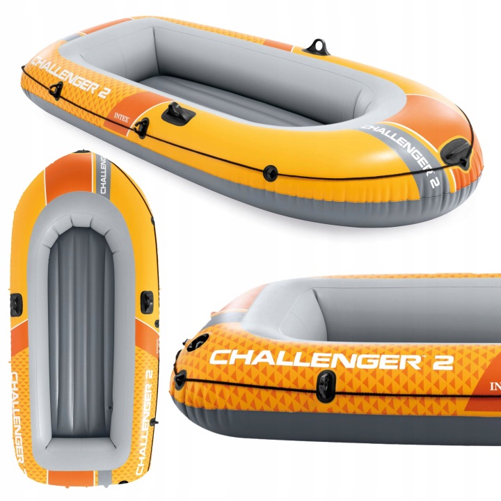 Nafukovací čln Challenger, 2-miestny, žltý | INTEX