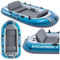 Nafukovací čln Ponton Excursion, 4-miestny, modrý | INTEX