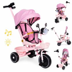 Detská trojkolka WQL-186, ružová | ECOTOYS