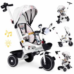 Detská trojkolka WQL-186, biela | ECOTOYS